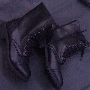 Plain Black combat boots (1 pair left)